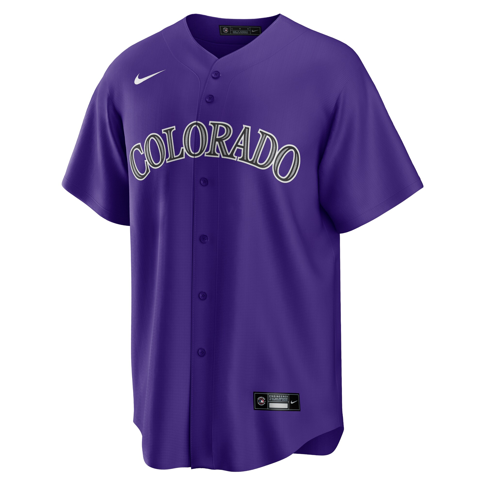 Alternative view of Men's Colorado Rockies Nolan Jones Purple Alternate Jersey