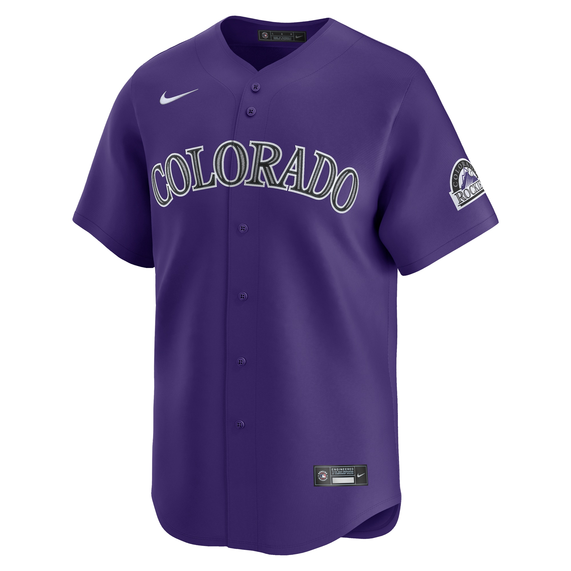Alternative view of Men's Colorado Rockies Purple Alternate Limited Jersey