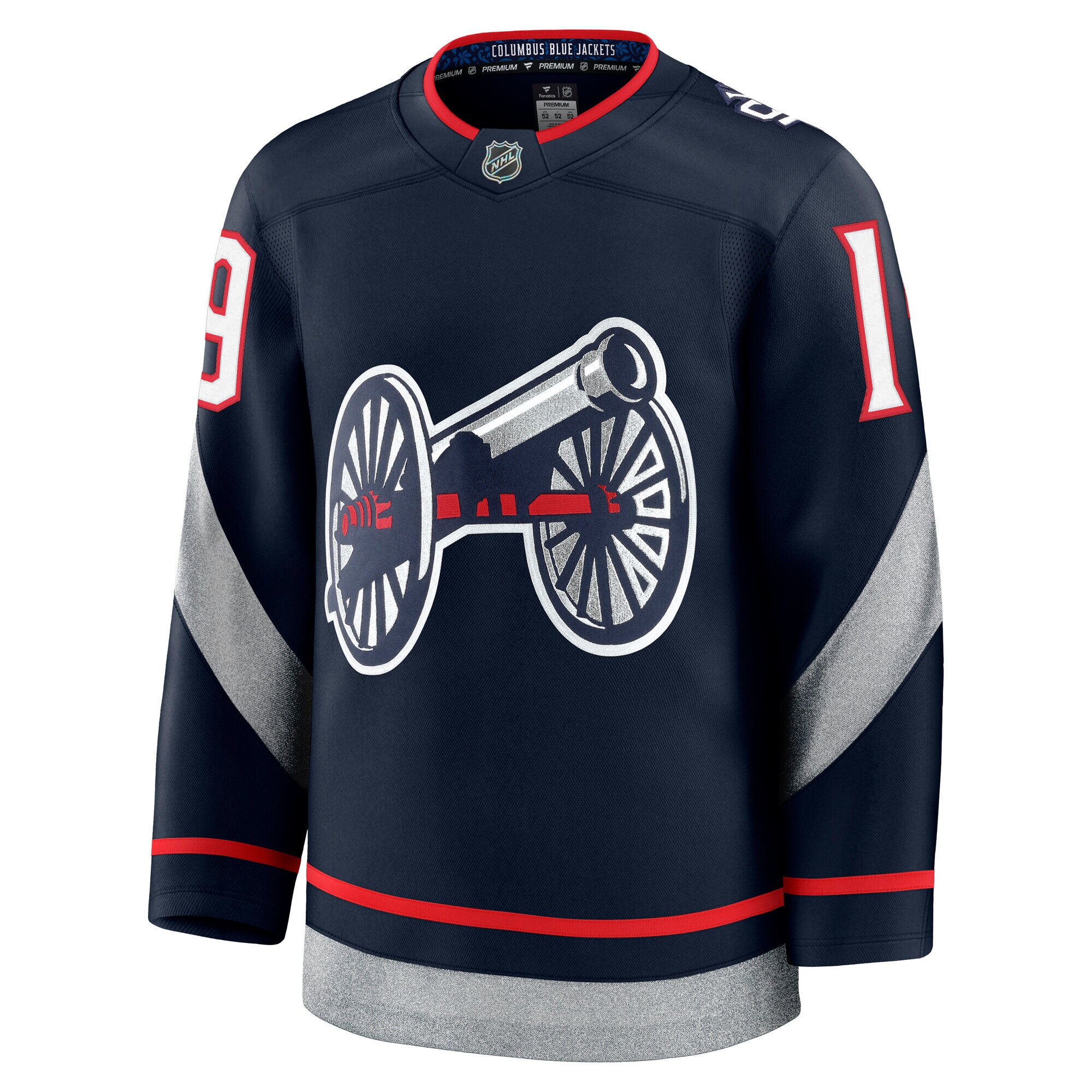 Alternative view of Men's Columbus Blue Jackets Adam Fantilli Navy 2025 NHL Stadium Series Premium Player Jersey - JS379 