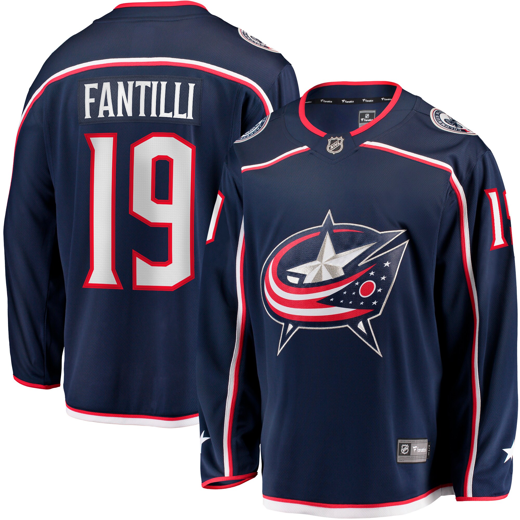 Men's Columbus Blue Jackets Adam Fantilli Navy Home Premier Breakaway Player Jersey - JS453 