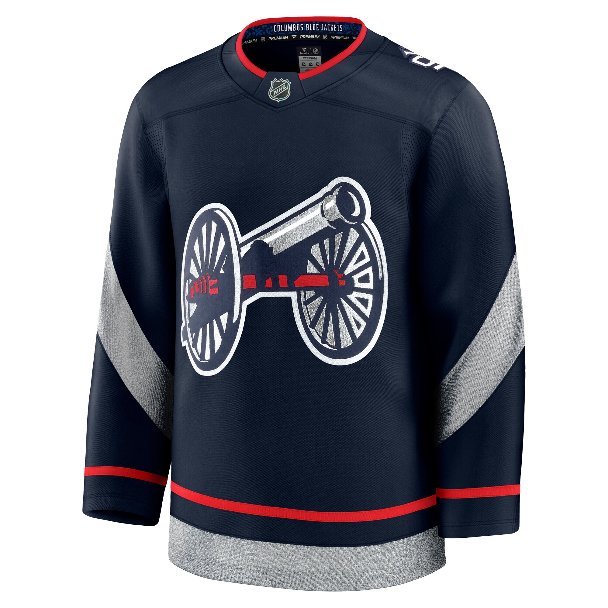 Alternative view of Men's Columbus Blue Jackets Navy 2025 NHL Stadium Series Premium Jersey - JS688 