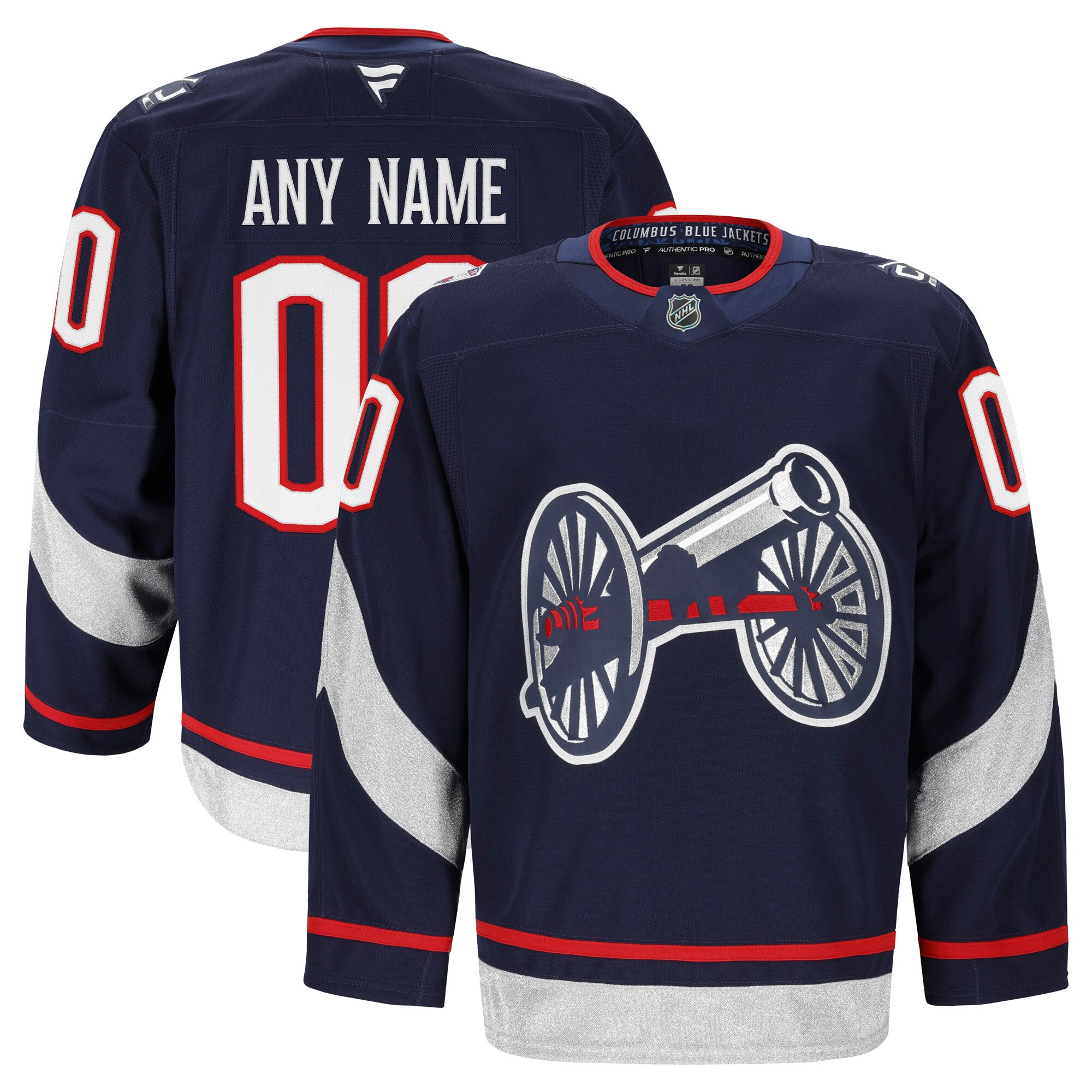 Men's Columbus Blue Jackets Navy 2025 NHL Stadium Series Pro Custom Jersey - JS452 