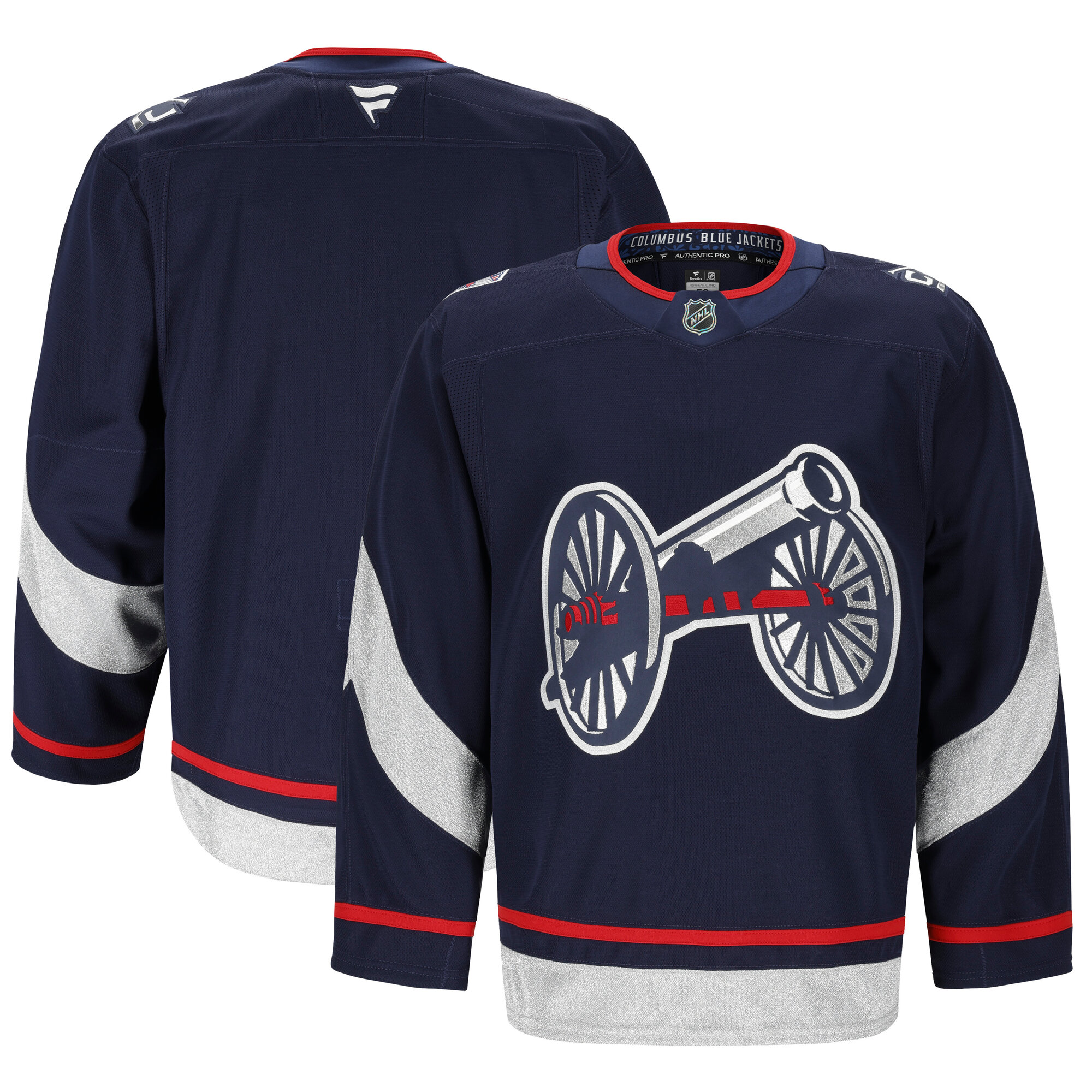 Men's Columbus Blue Jackets Navy 2025 NHL Stadium Series Pro Jersey - JS290 