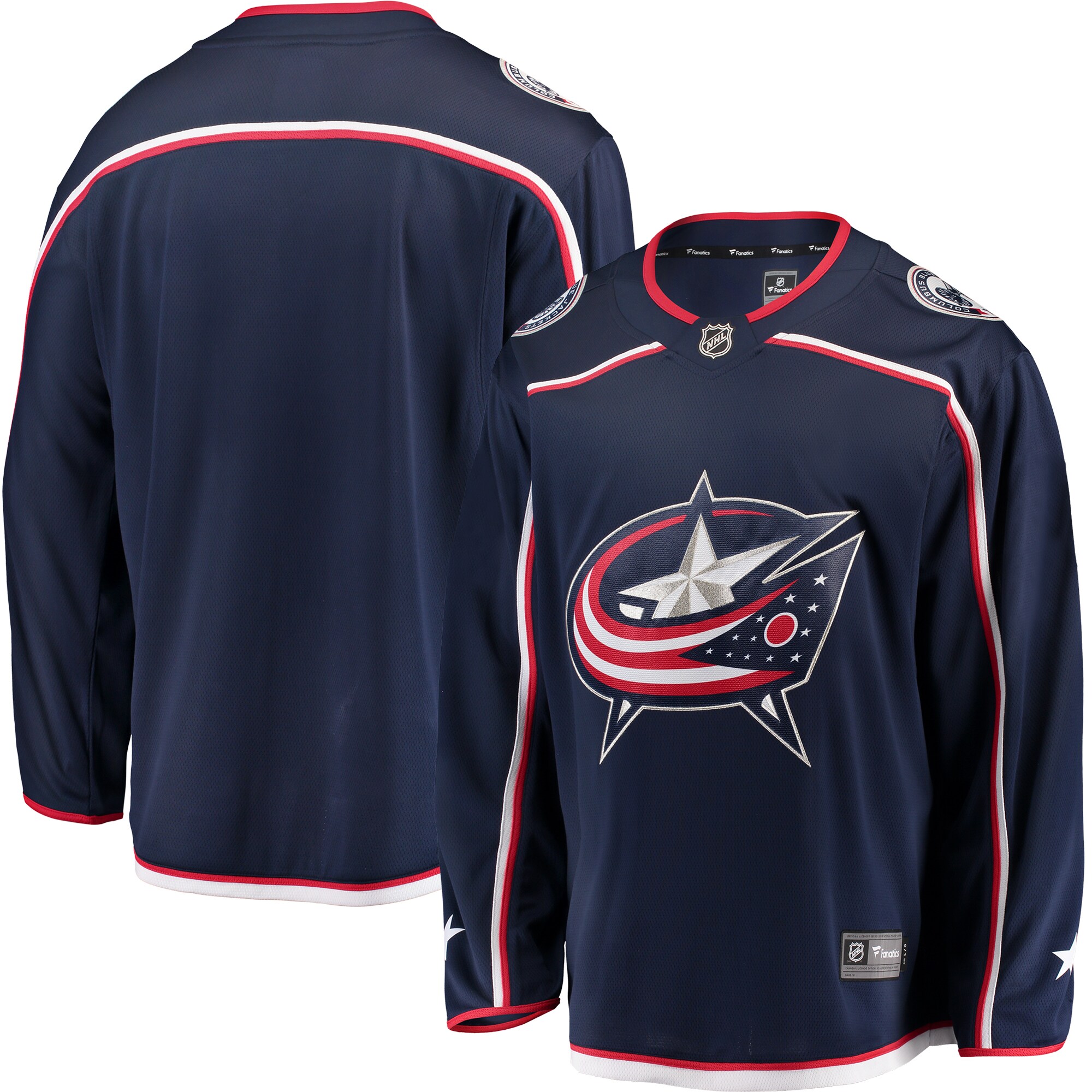 Men's Columbus Blue Jackets Navy Breakaway Home Jersey - JS773 