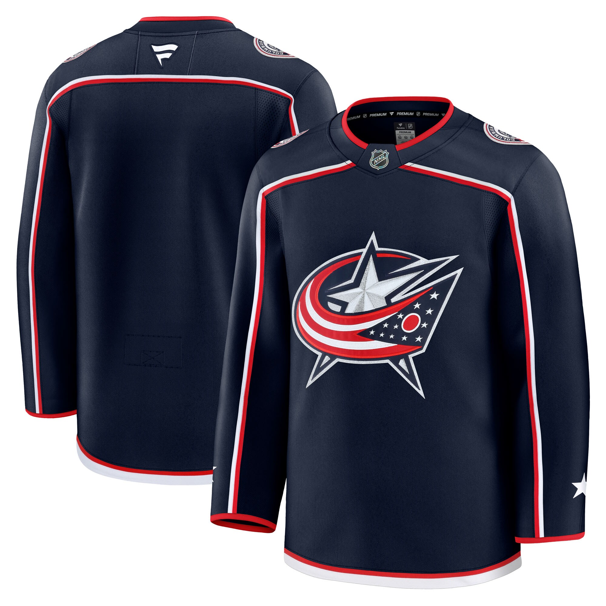 Men's Columbus Blue Jackets Navy Home Premium Jersey - JS381 