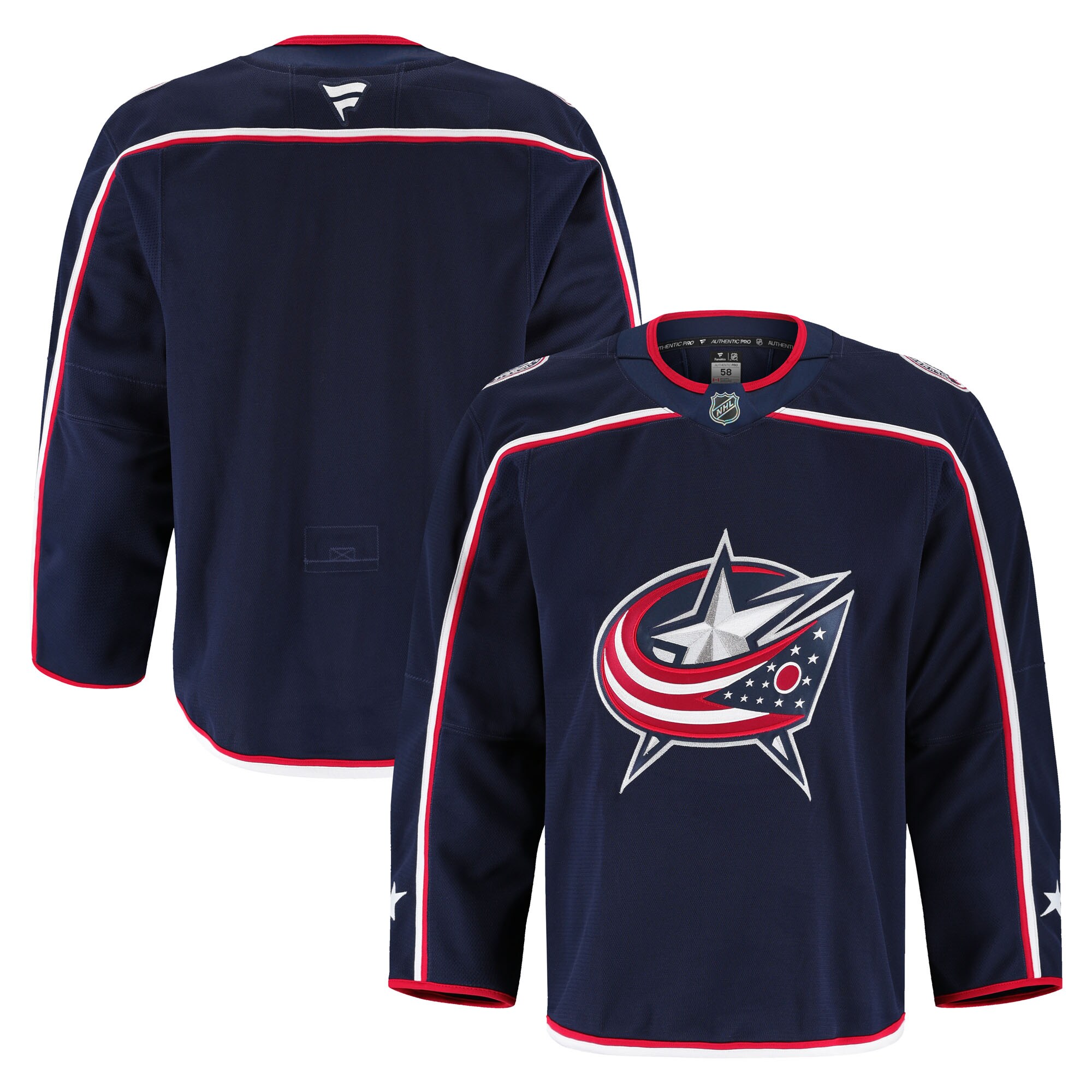 Men's Columbus Blue Jackets Navy Home Pro Jersey - JS894 