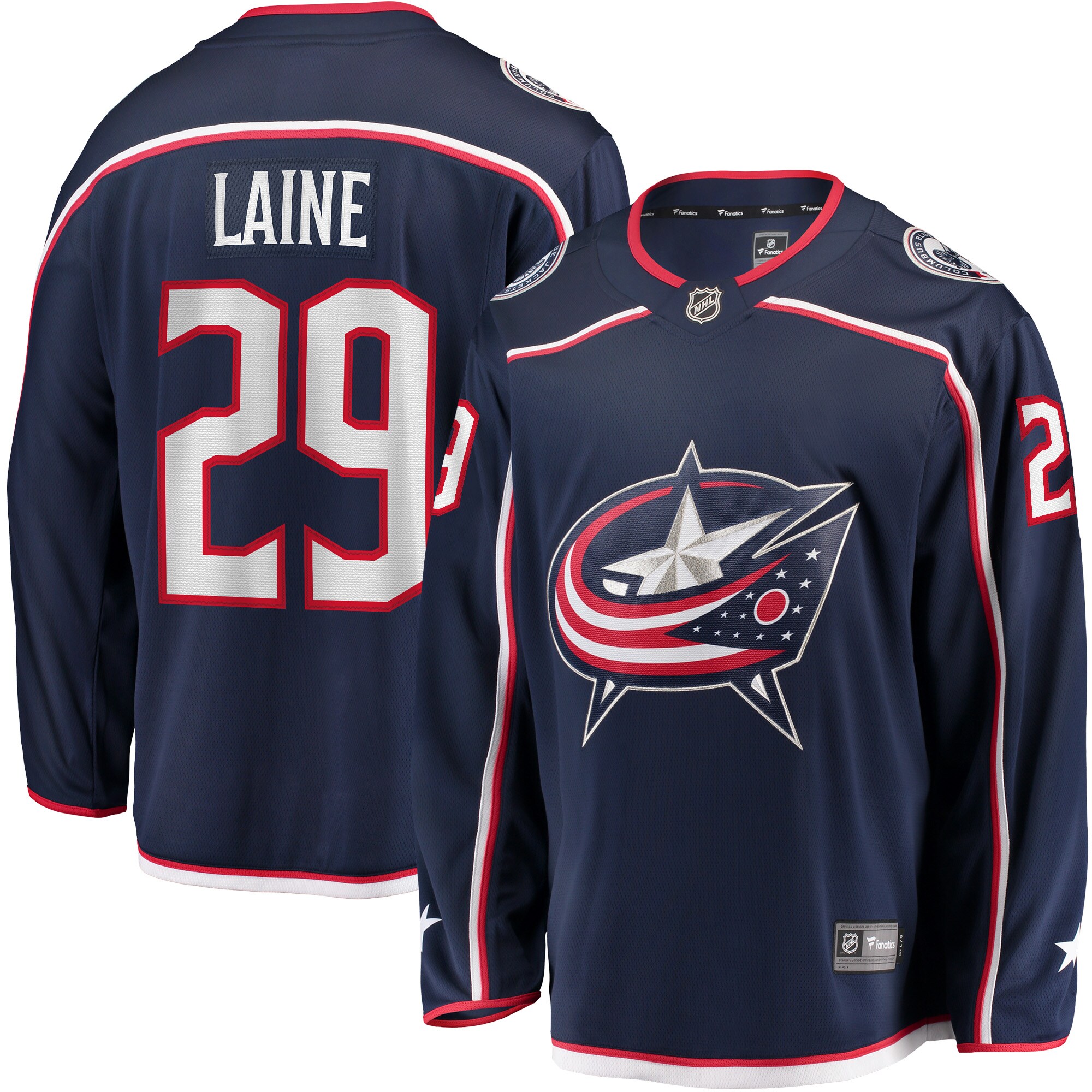 Men's Columbus Blue Jackets Patrik Laine Navy Home Breakaway Jersey - JS460 