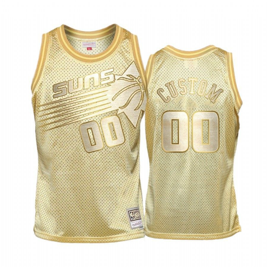 Men's Custom 00 Phoenix Suns Golden Hwc Jersey - JS884 