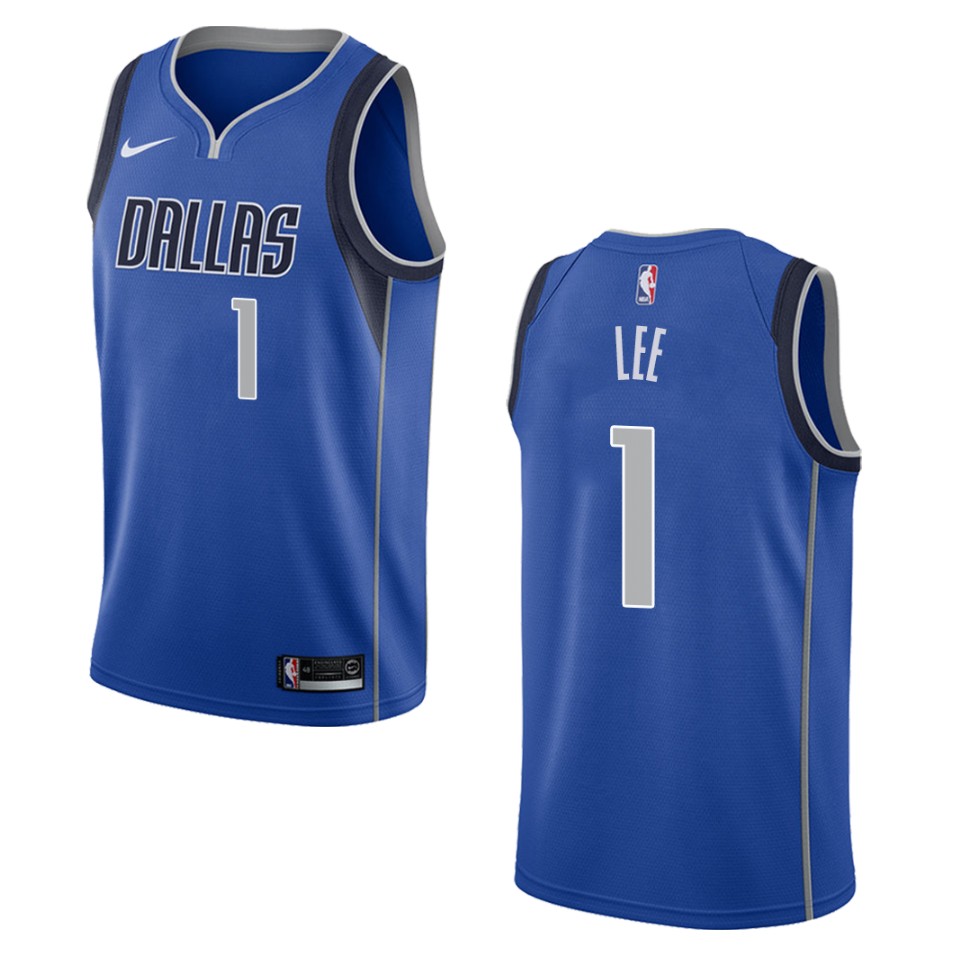 Men's Dallas Mavericks #1 Courtney Lee Icon Swingman Jersey - Blue