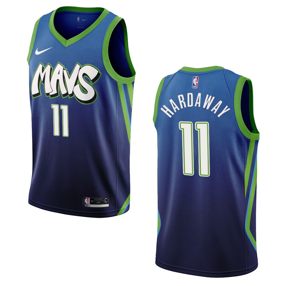 Men's Dallas Mavericks #11 Tim Hardaway Jr. City Edition Swingman Jersey - Blue