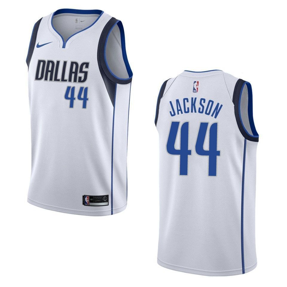 Men's Dallas Mavericks 44 Justin Jackson Association Swingman Jersey - White - JS233 