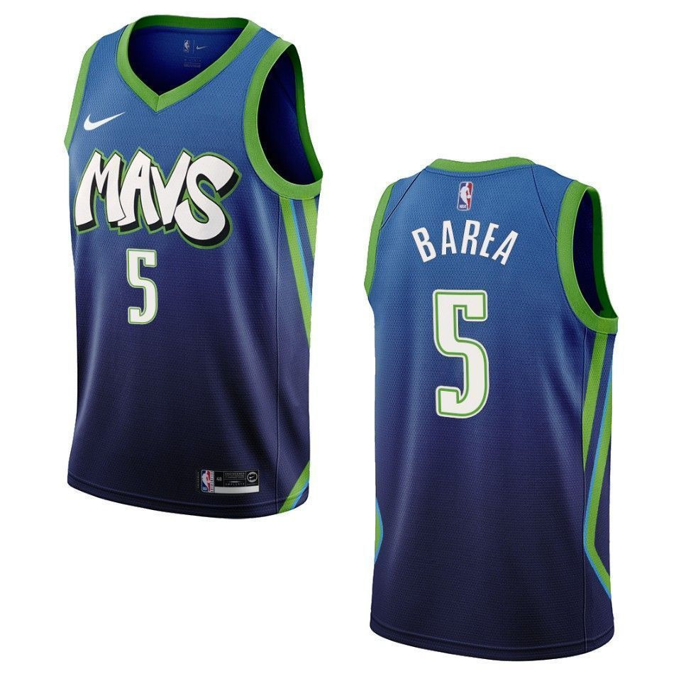 Men's Dallas Mavericks 5 J. J. Barea City Edition Swingman Jersey - Blue - JS640 