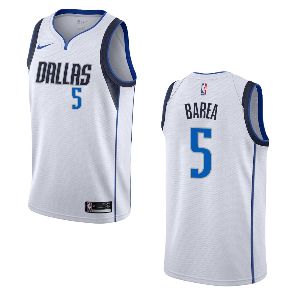 Men's Dallas Mavericks #5 J.j. Barea Association Swingman Jersey - White
