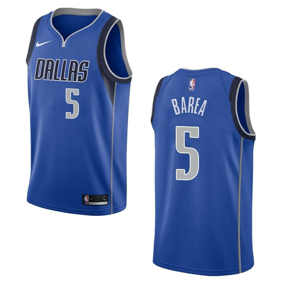 Men's Dallas Mavericks 5 J.j. Barea Icon Swingman Jersey - Blue - JS720 