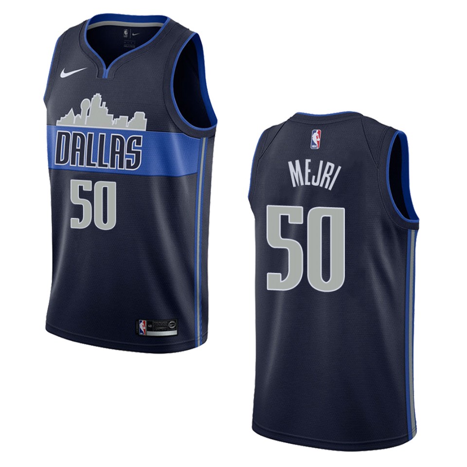Men's Dallas Mavericks #50 Salah Mejri Statement Swingman Jersey - Navy