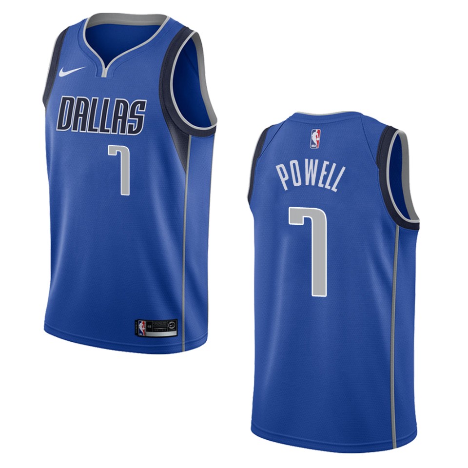 Men's Dallas Mavericks #7 Dwight Powell Icon Swingman Jersey - Blue