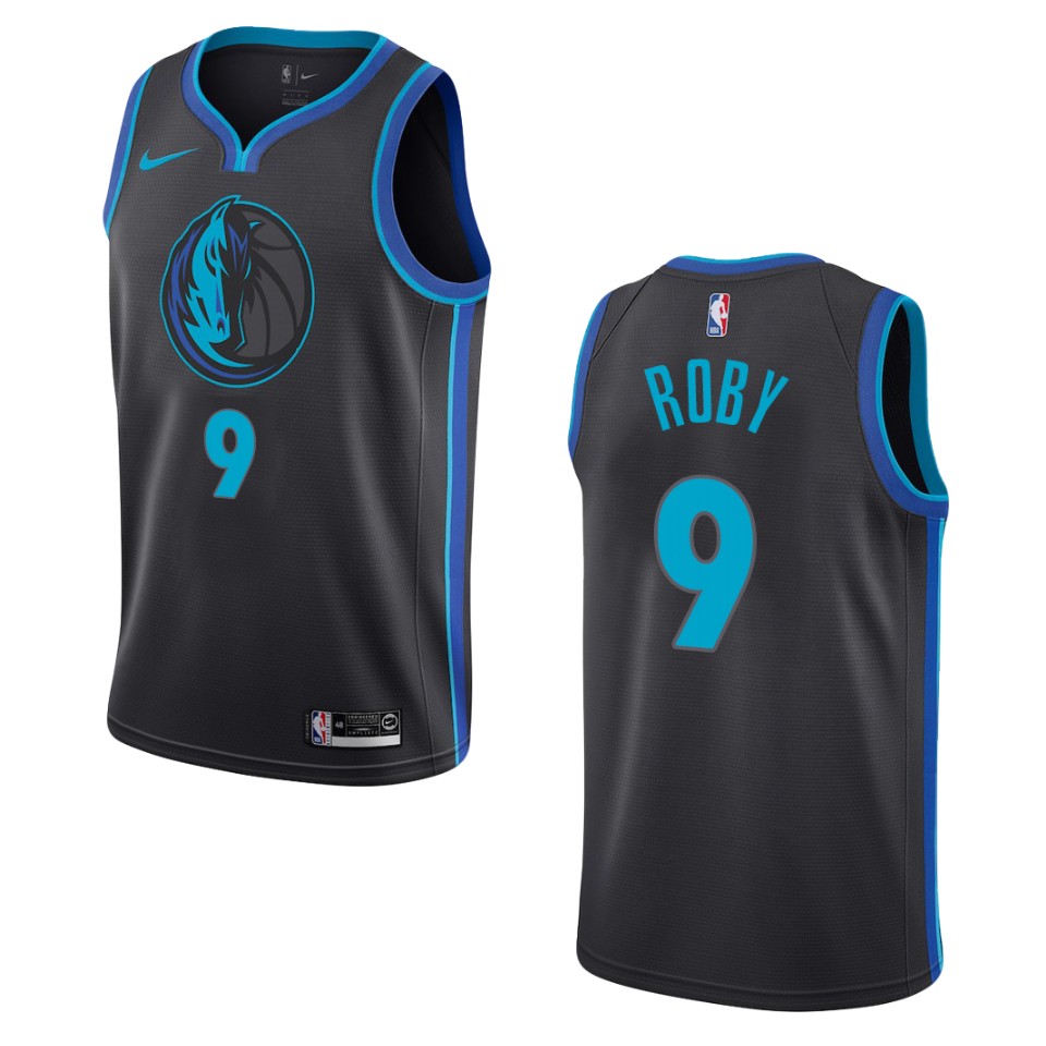 Men's Dallas Mavericks #9 Isaiah Roby City Swingman Jersey - Black