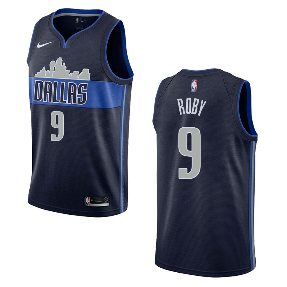 Men's Dallas Mavericks #9 Isaiah Roby Statement Swingman Jersey - Navy