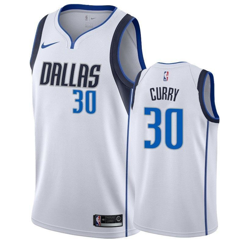 Men's Dallas Mavericks Seth Curry 30 Association Jersey - JS817 
