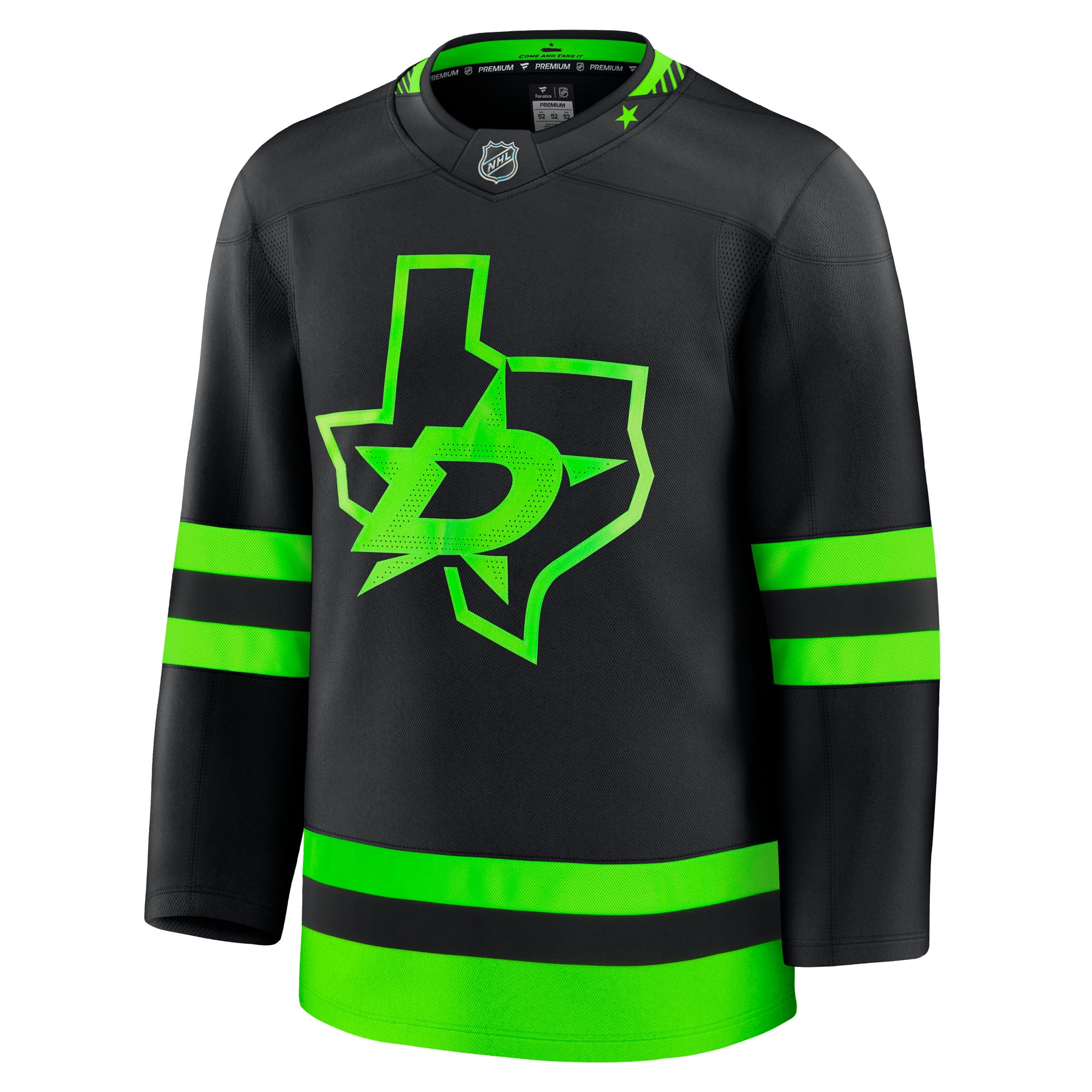 Alternative view of Men's Dallas Stars Black Alternate Premium Jersey - JS956 