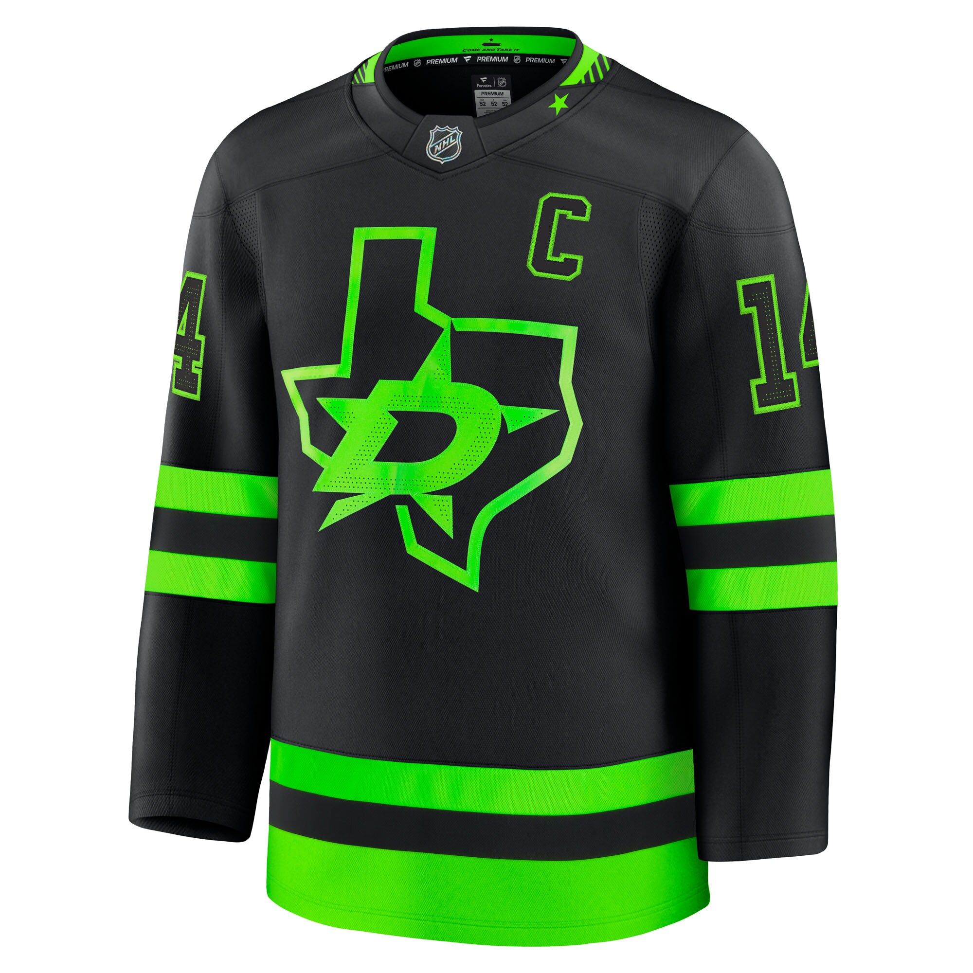 Alternative view of Men's Dallas Stars Jamie Benn Black Alternate Premium Jersey - JS257 