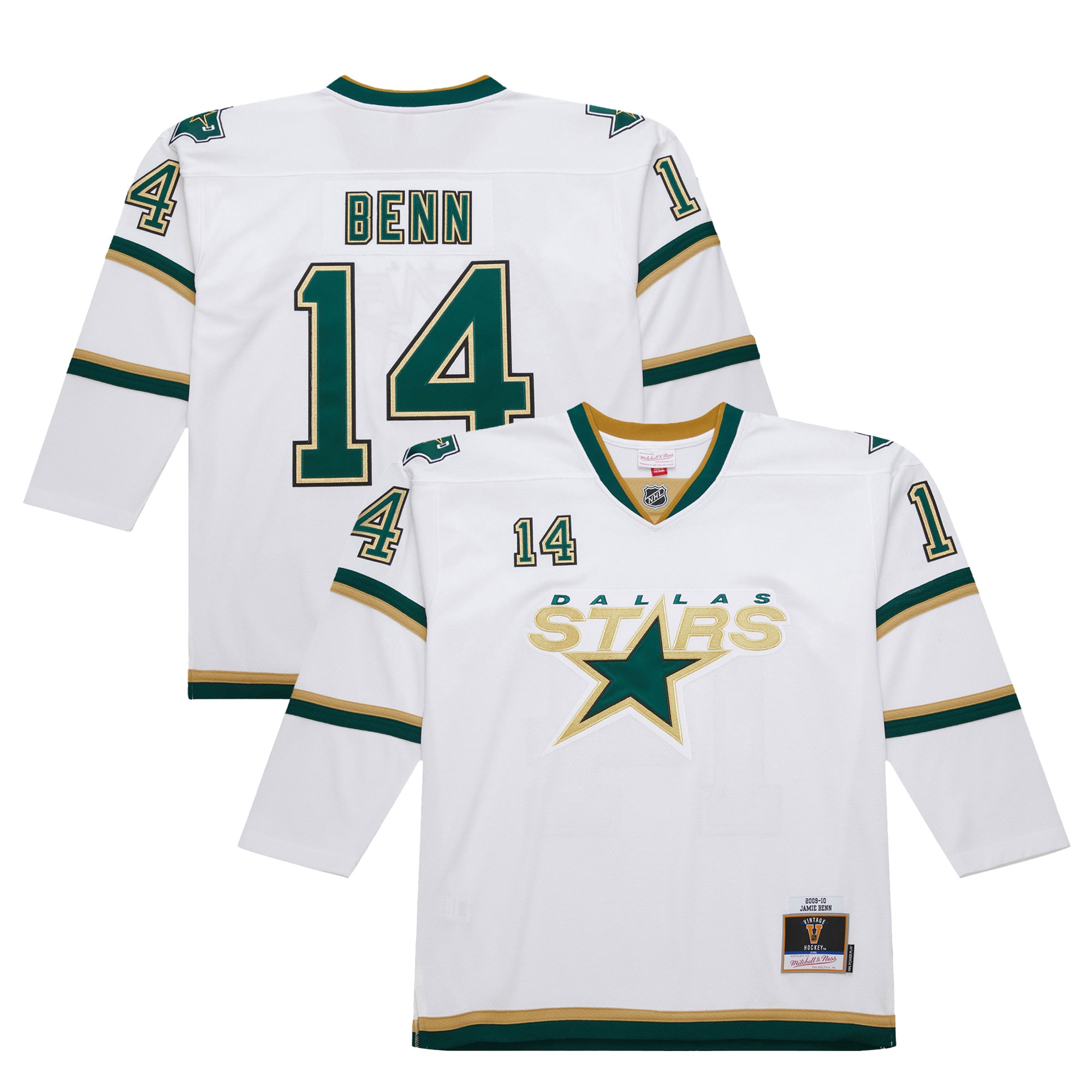 Men's Dallas Stars Jamie Benn White 2009-10 Power Play Jersey - JS402 