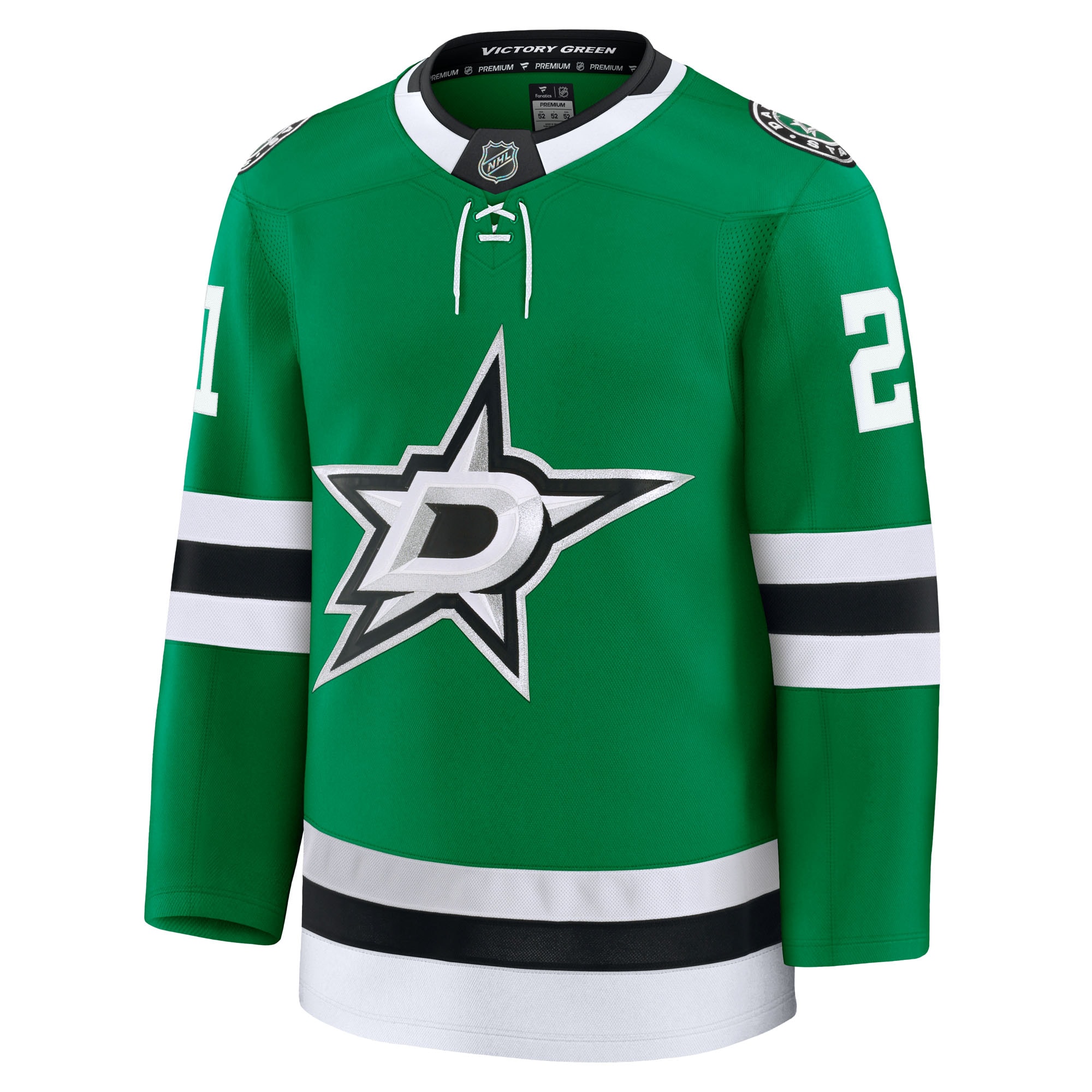 Alternative view of Men's Dallas Stars Jason Robertson Kelly Green Home Premium Jersey - JS930 