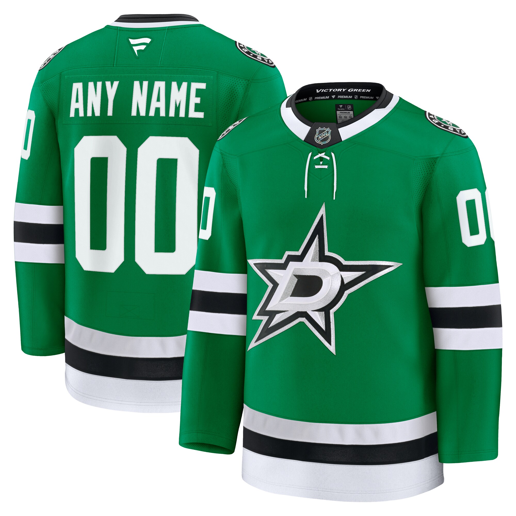 Men's Dallas Stars Kelly Green Home Premium Custom Jersey - JS653 