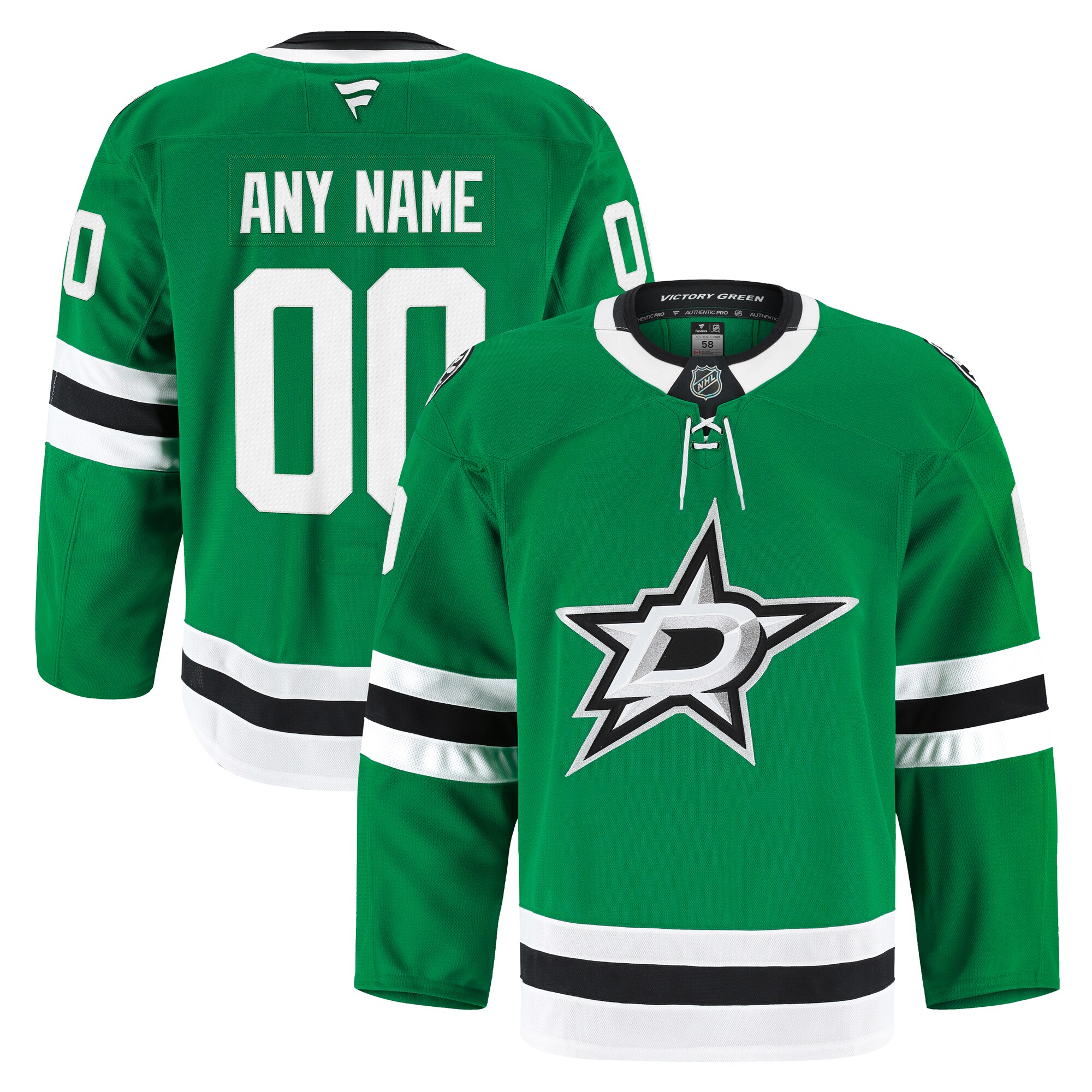 Men's Dallas Stars Kelly Green Home Pro Custom Jersey - JS300 