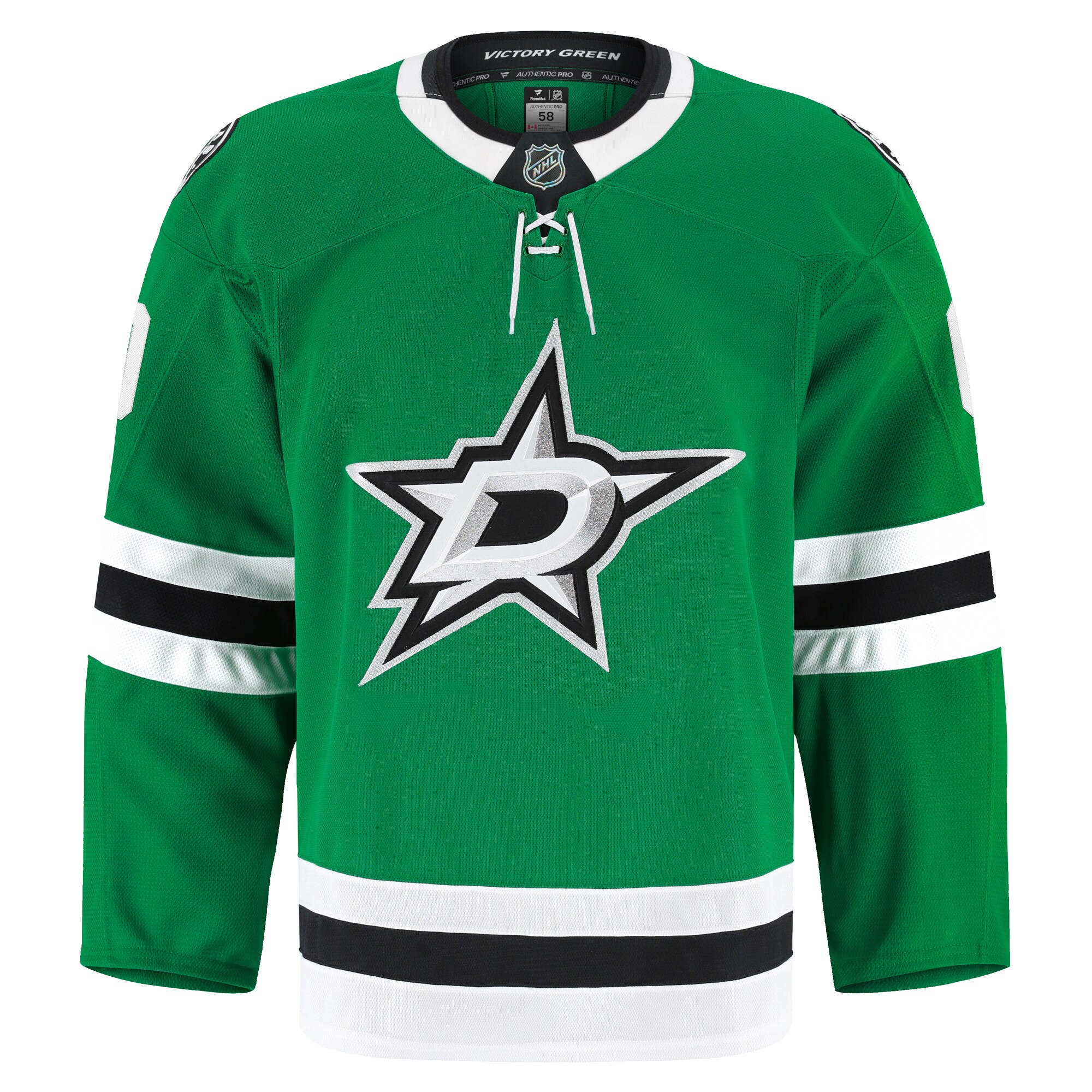 Alternative view of Men's Dallas Stars Kelly Green Home Pro Custom Jersey - JS427 