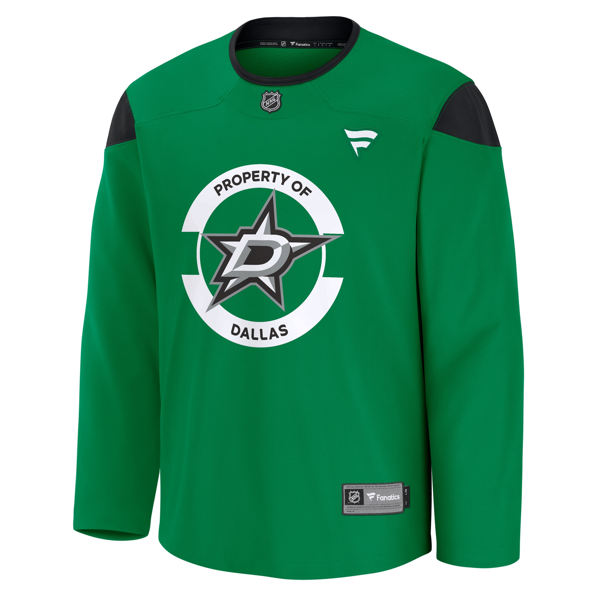 Alternative view of Men's Dallas Stars Kelly Green Team Practice Jersey - JS399 