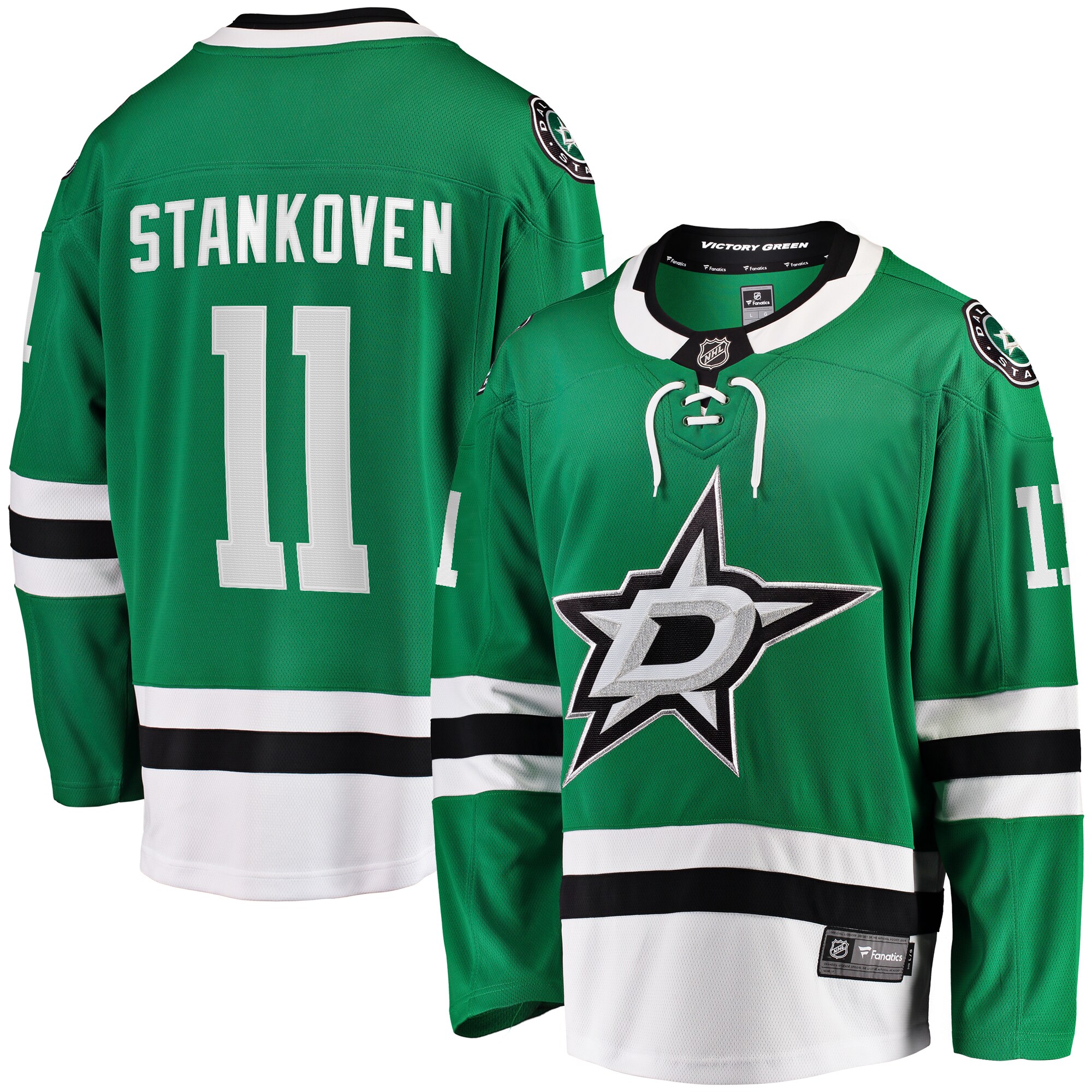 Men's Dallas Stars Logan Stankoven Kelly Green Premier Breakaway Player Jersey - JS304 