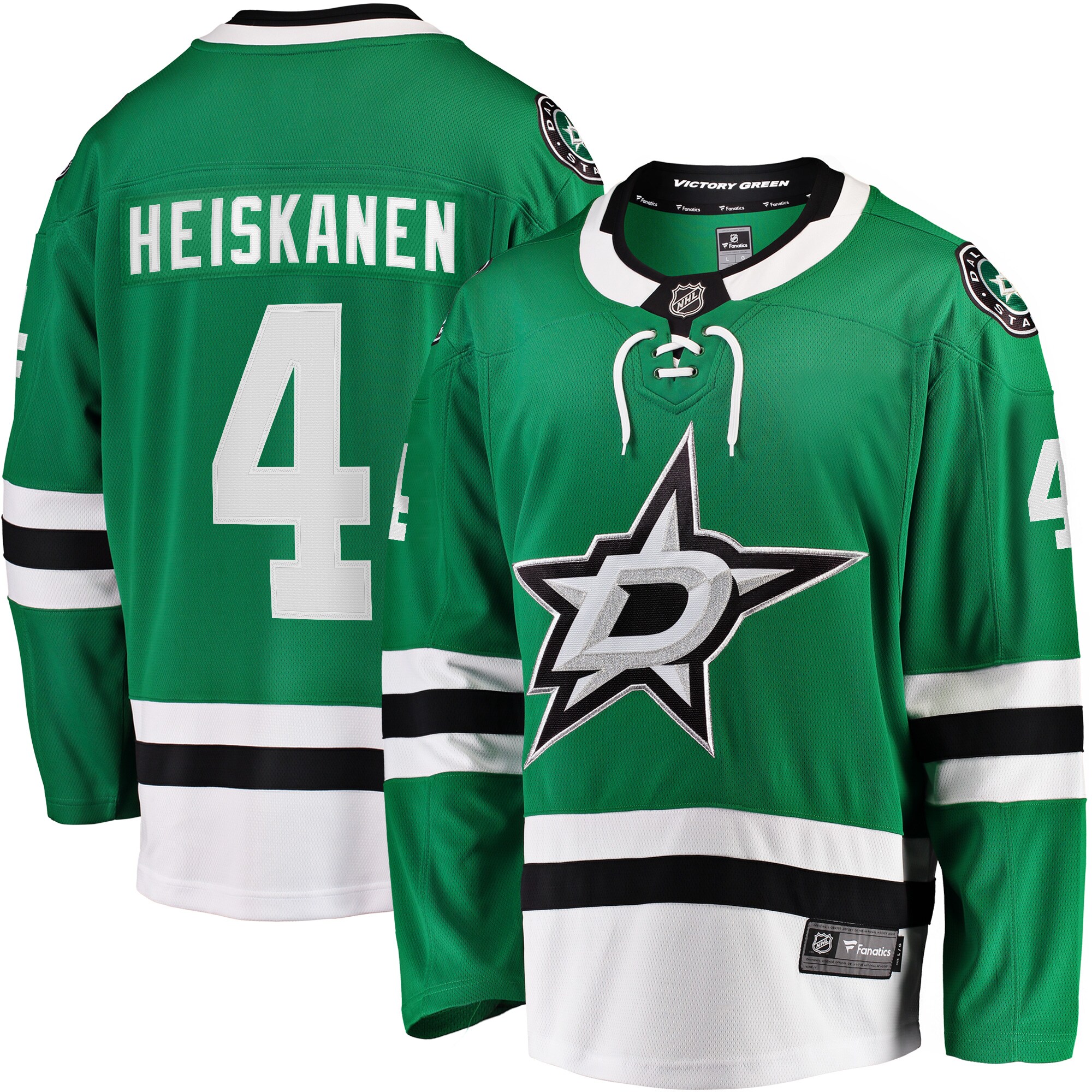Men's Dallas Stars Miro Heiskanen Kelly Green Team Color Breakaway Player Jersey - JS811 