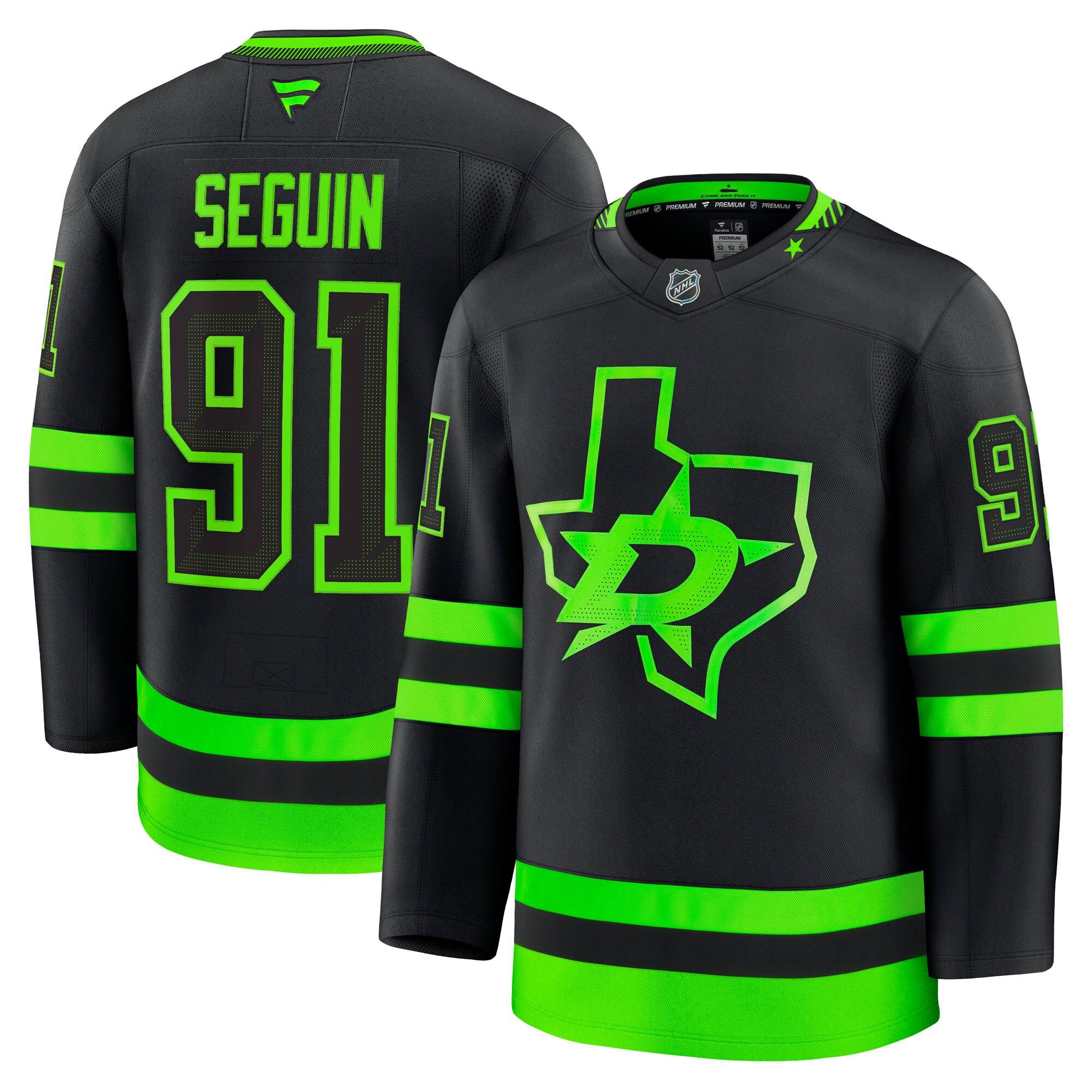 Men's Dallas Stars Tyler Seguin Black Alternate Premium Jersey - JS719 