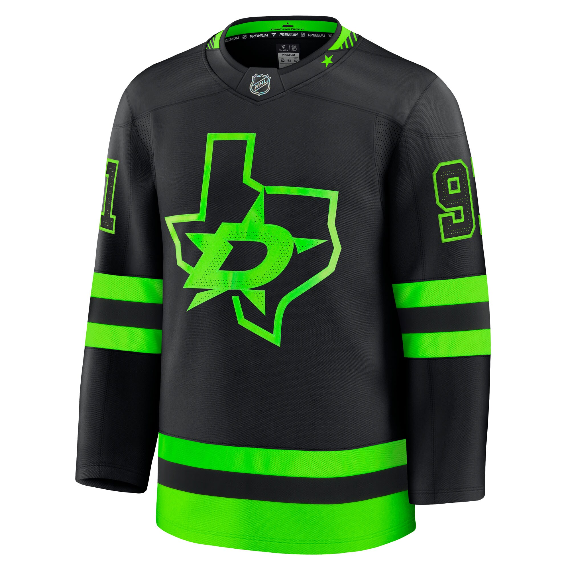 Alternative view of Men's Dallas Stars Tyler Seguin Black Alternate Premium Jersey - JS773 