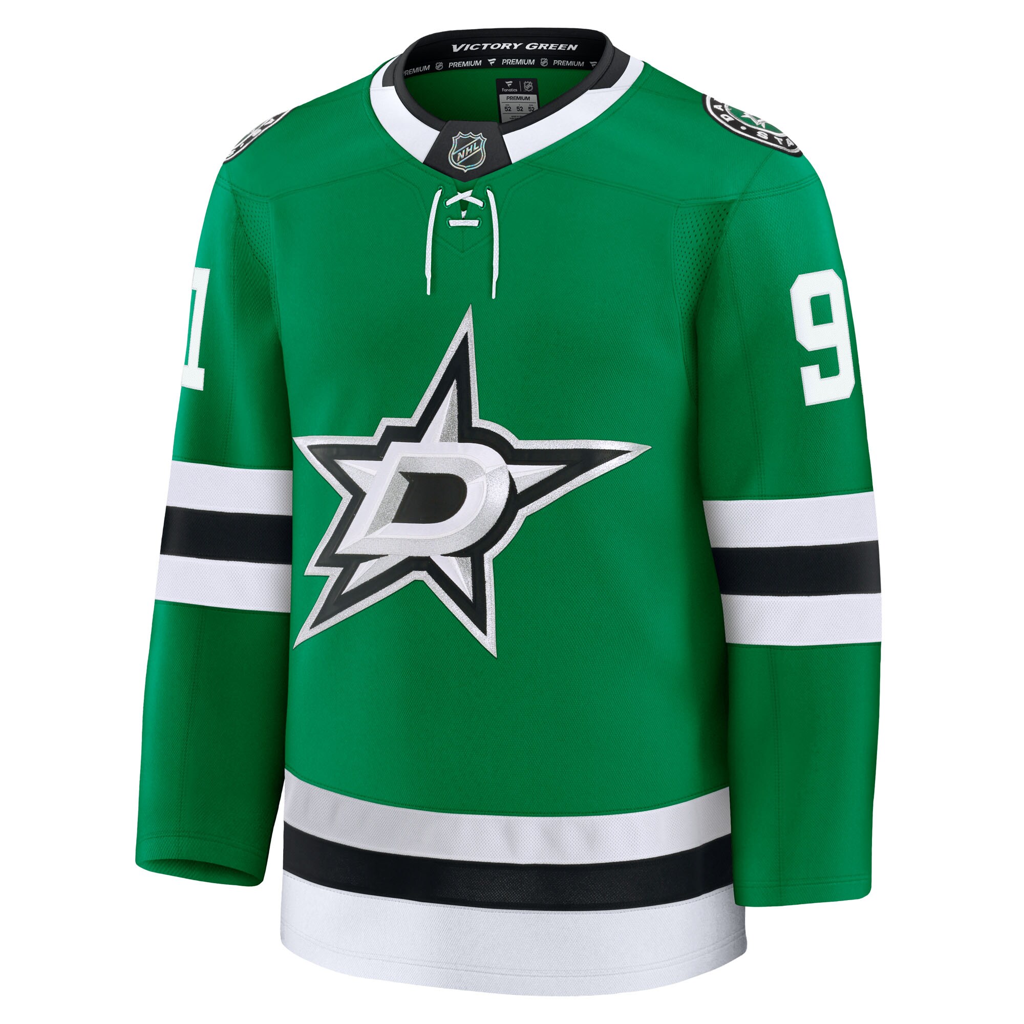 Alternative view of Men's Dallas Stars Tyler Seguin Kelly Green Home Premium Jersey - JS383 