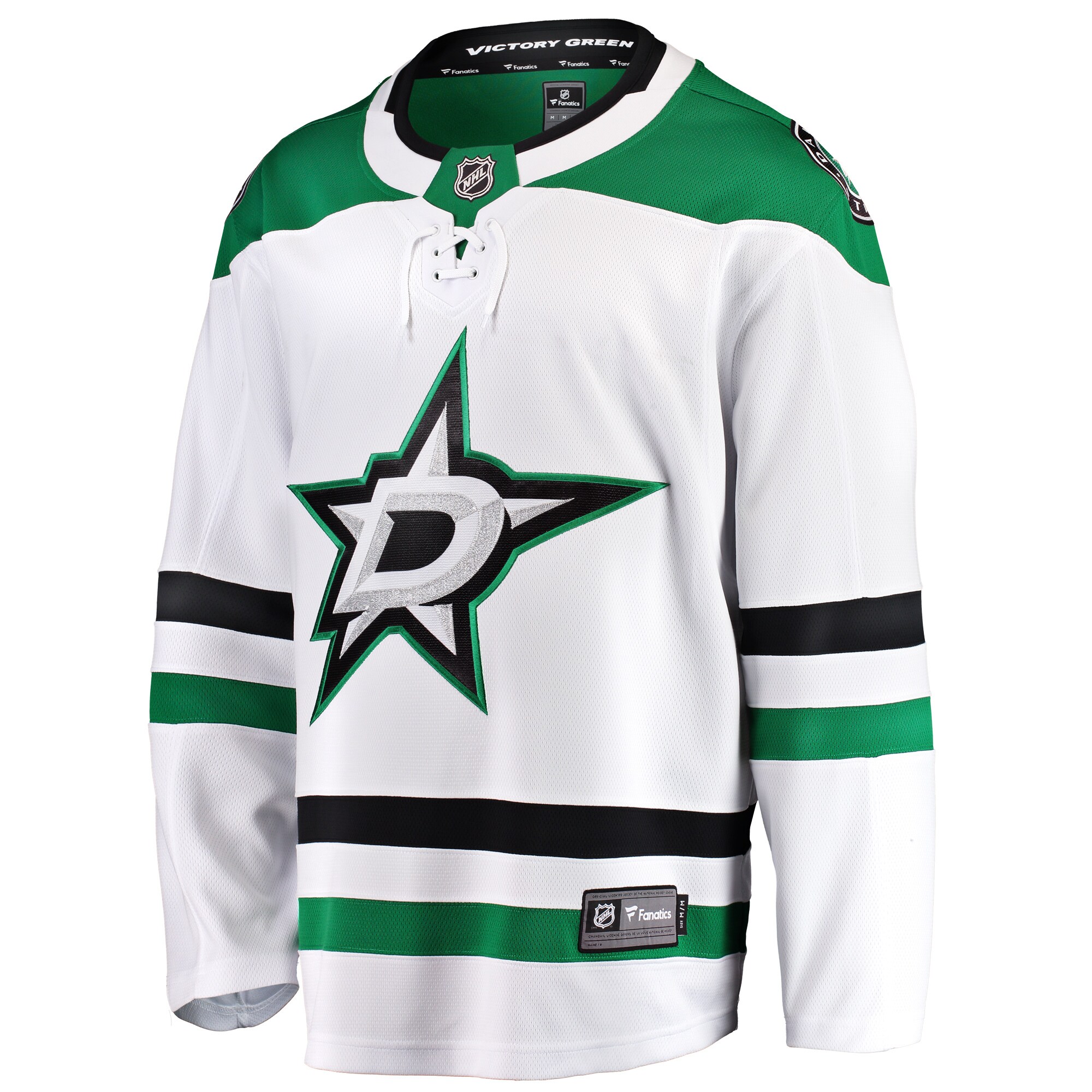 Alternative view of Men's Dallas Stars White Breakaway Away Jersey - JS569 