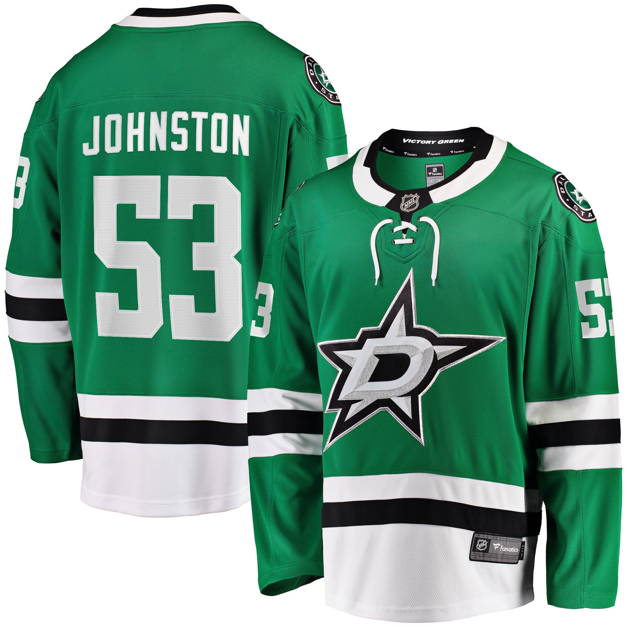 Men's Dallas Stars Wyatt Johnston Kelly Green Home Breakaway Player Jersey - JS302 