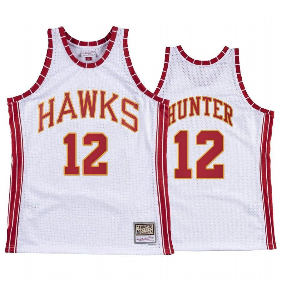 Men's De'andre Hunter 12 Atlanta Hawks Hardwood Classics Jersey White - JS518 