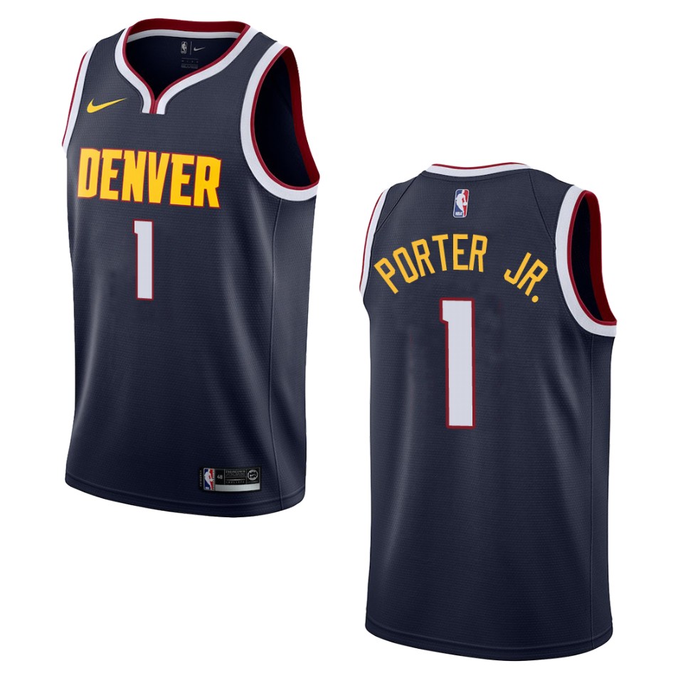 Men's Denver Nuggets #1 Michael Porter Jr. Icon Swingman Jersey - Navy