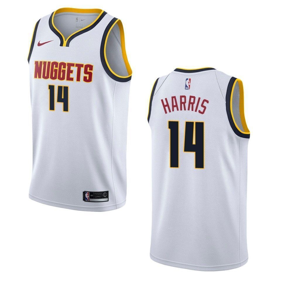 Men's Denver Nuggets 14 Gary Harris Association Swingman Jersey - Wihte - JS535 