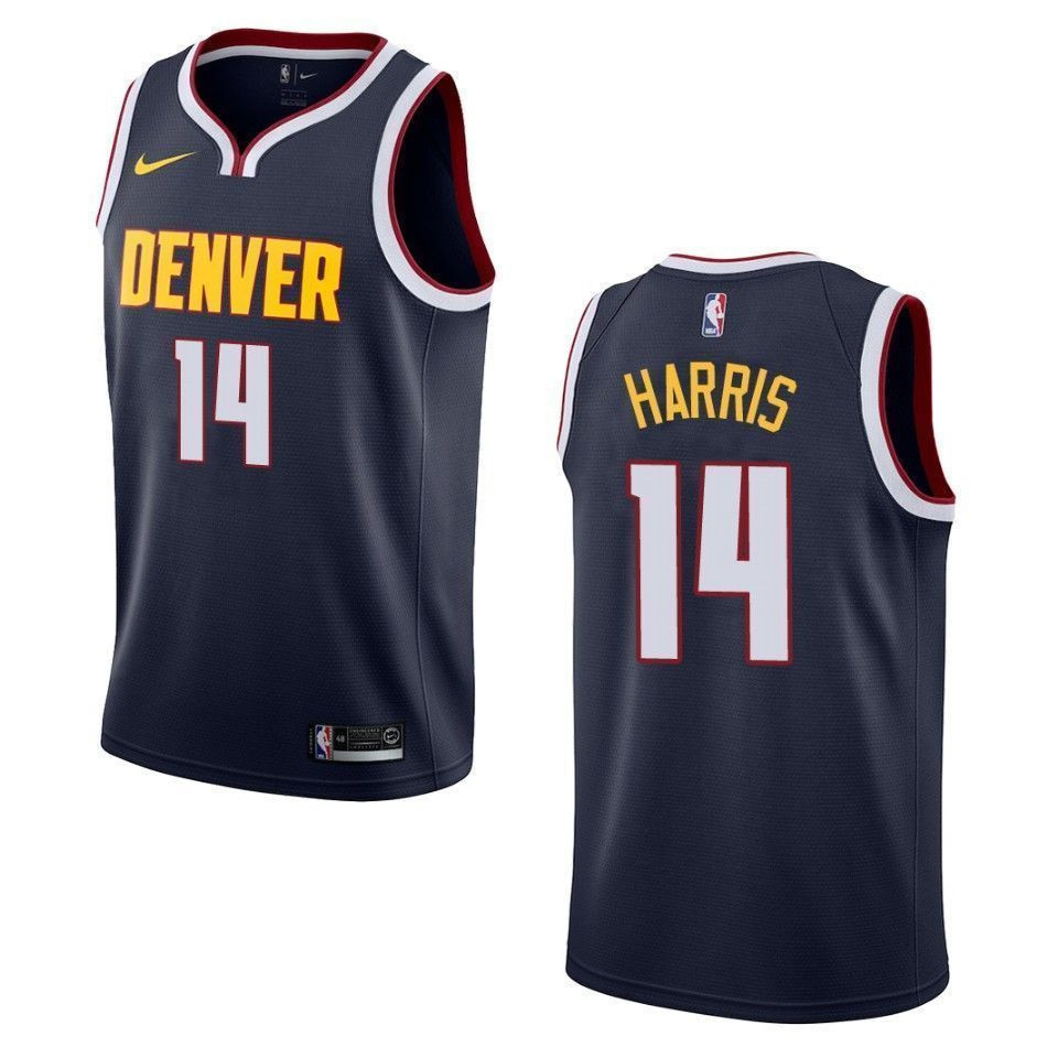 Men's Denver Nuggets 14 Gary Harris Icon Swingman Jersey - Navy - JS612 