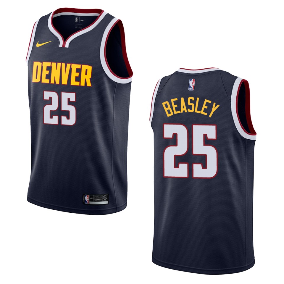 Men's Denver Nuggets #25 Malik Beasley Icon Swingman Jersey - Navy