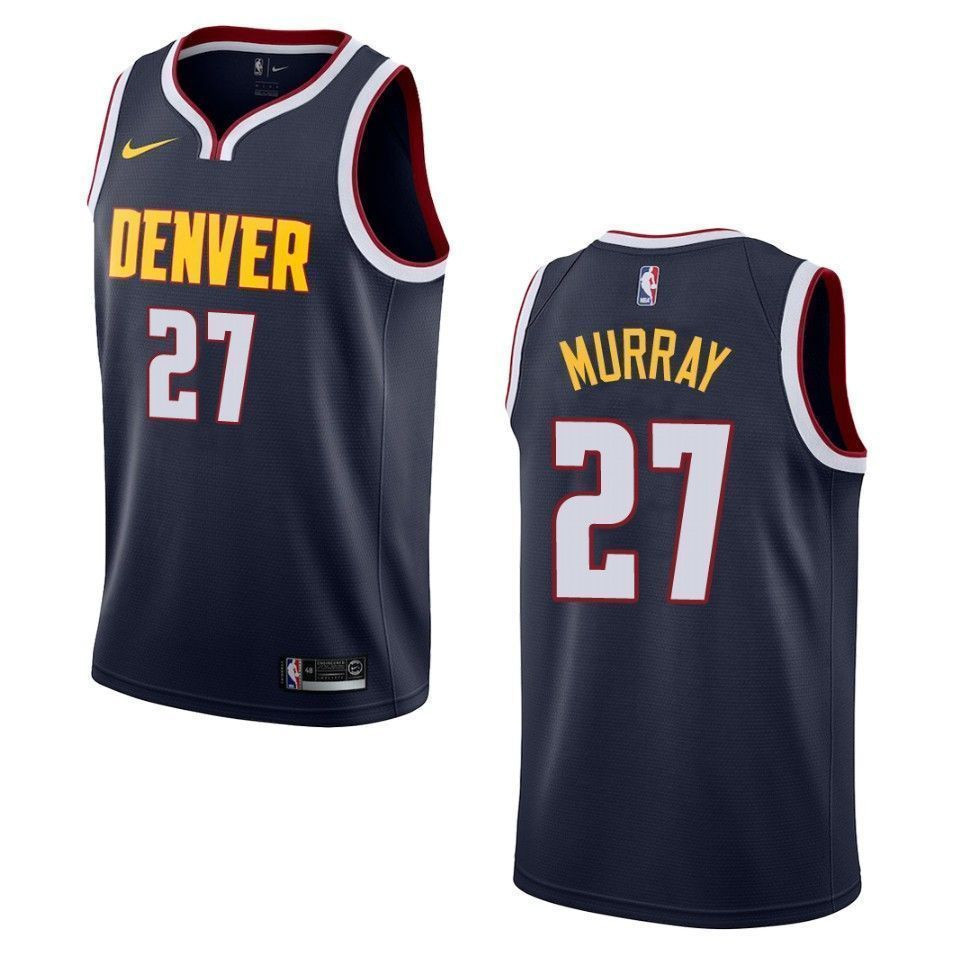 Men's Denver Nuggets 27 Jamal Murray Icon Swingman Jersey - Navy - JS814 