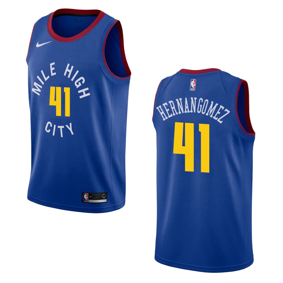 Men's Denver Nuggets #41 Juan Hernangomez Statement Swingman Jersey - Blue
