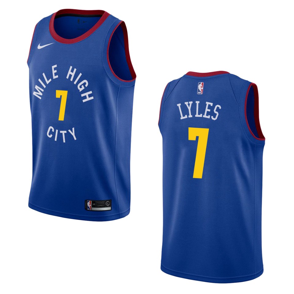 Men's Denver Nuggets #7 Trey Lyles Statement Swingman Jersey - Blue