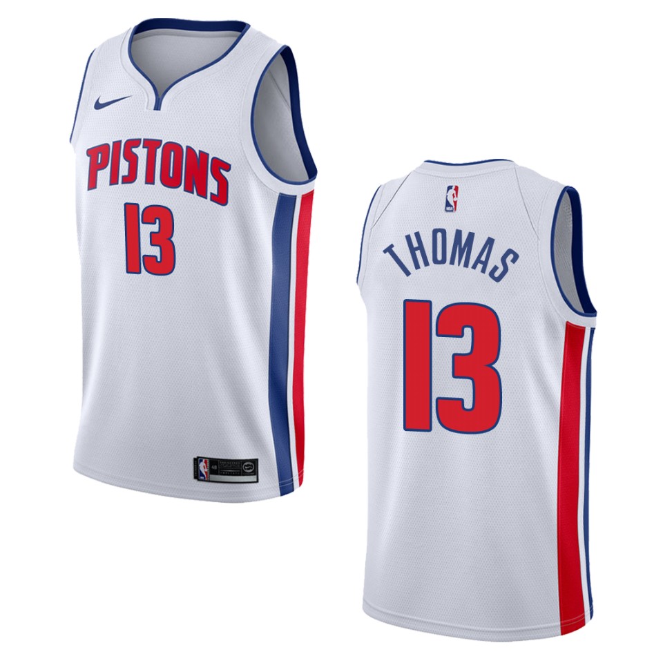 Men's Detroit Pistons #13 Khyri Thomas Association Swingman Jersey - White