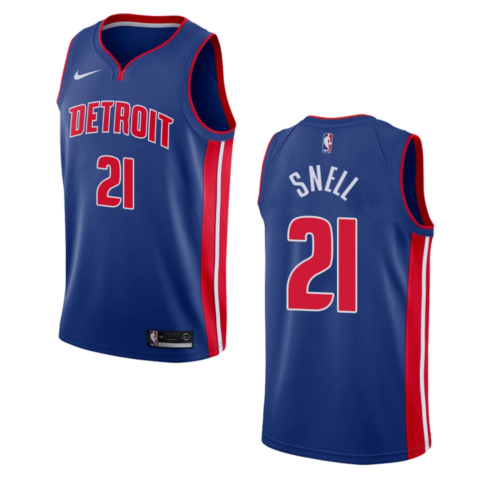 Men's Detroit Pistons #21 Tony Snell Icon Swingman Jersey - Blue