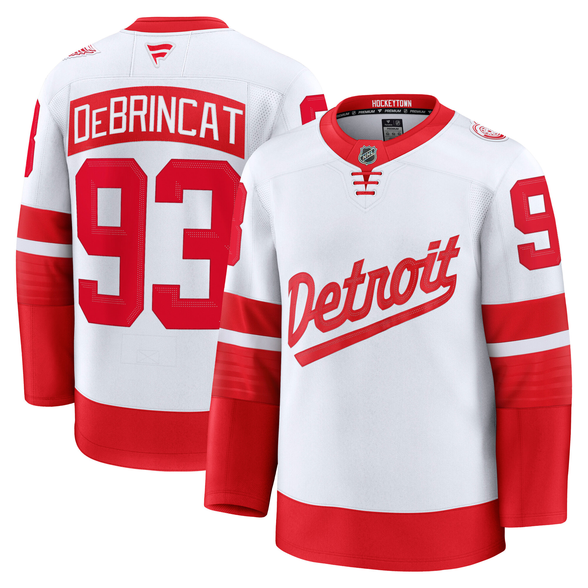 Men's Detroit Red Wings Alex DeBrincat White 2025 NHL Stadium Series Premium Player Jersey - JS418 