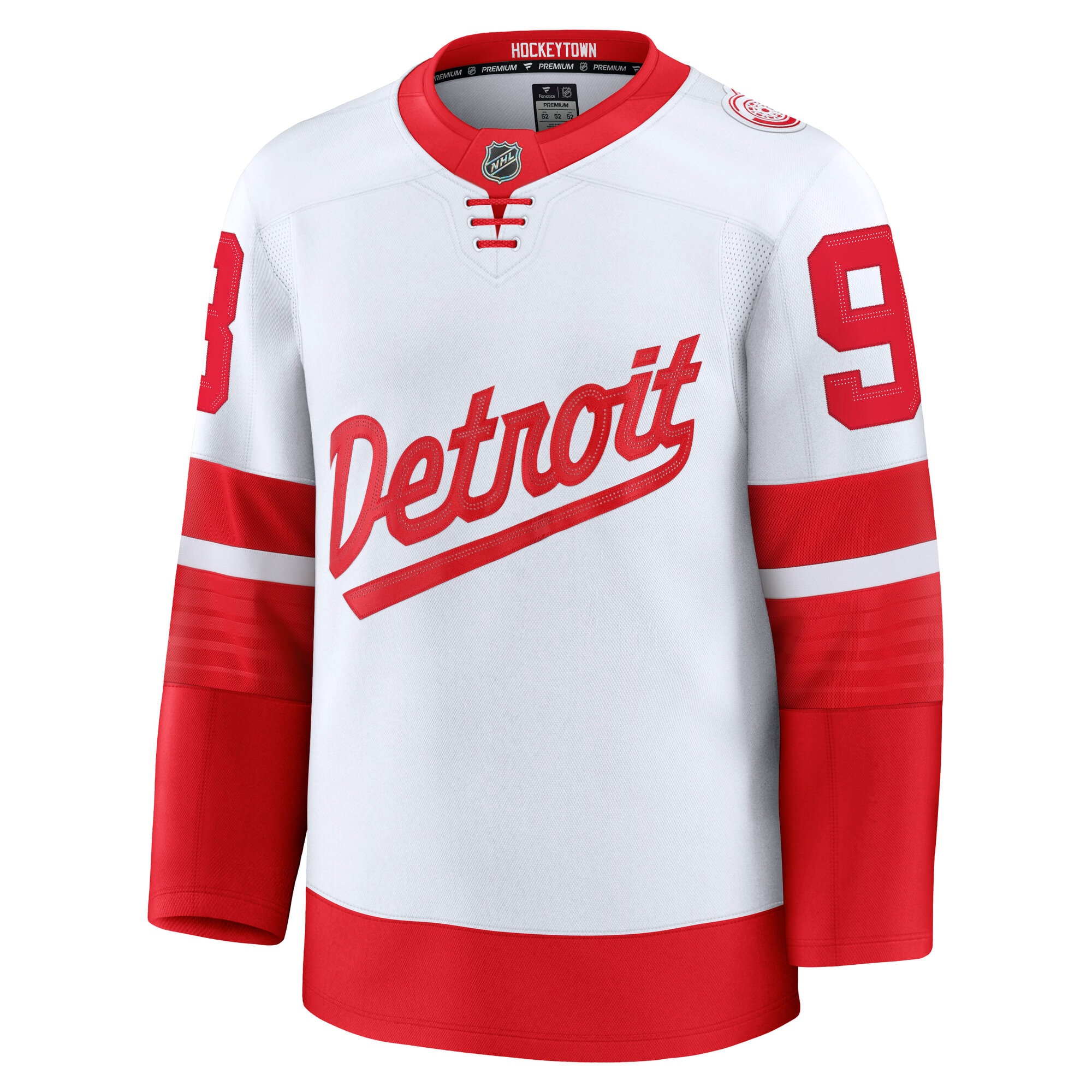 Alternative view of Men's Detroit Red Wings Alex DeBrincat White 2025 NHL Stadium Series Premium Player Jersey - JS418 